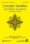 Complex Variables And Elliptic Equations雜志