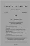 Logique Et Analyse